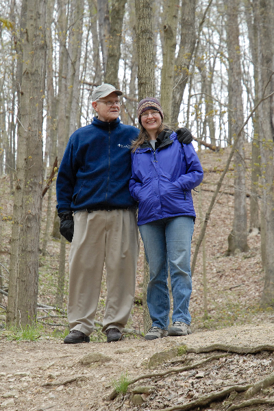 Bob and Lori on a hike in St. Louis. 2007